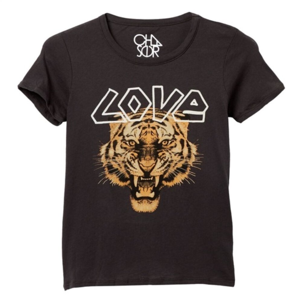 Chaser Love Tiger Graphic Short Sleeve Tee L NWT